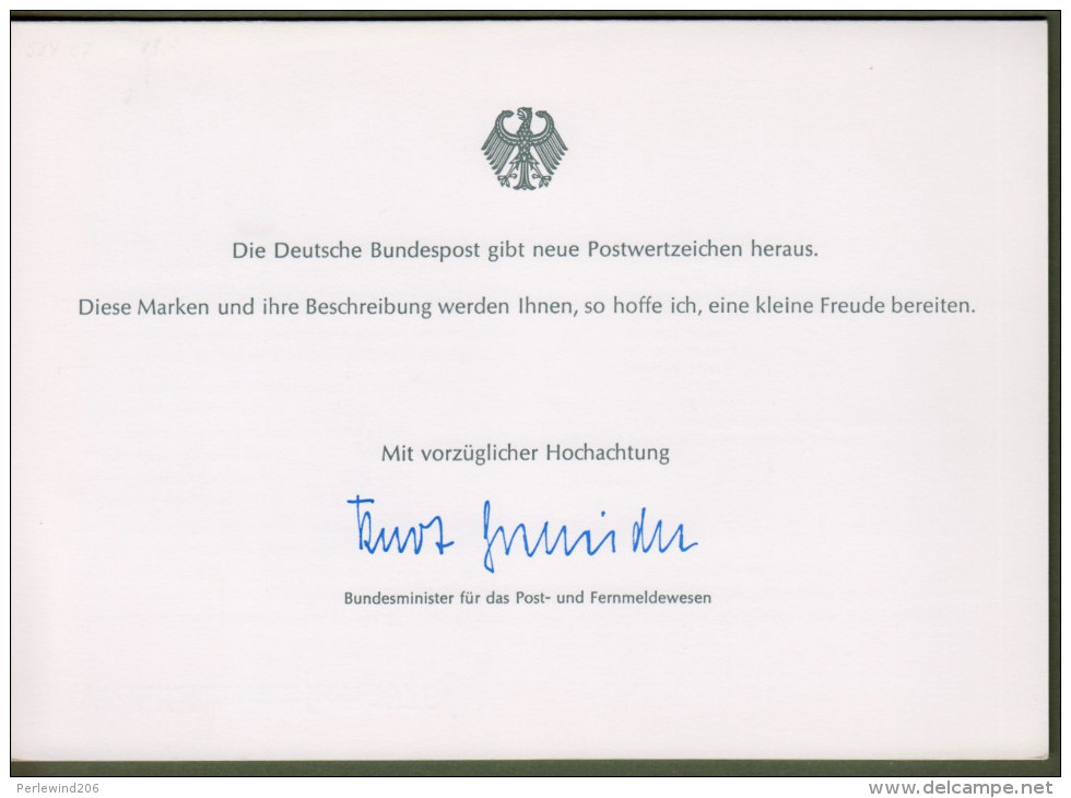 Bund: Minister Card - Ministerkarte Typ IV, B. Mi-Nr. 524-27 ** + ESST, " Wohlfahrtsmarken 1976: Gartenblumen" !   X - Briefe U. Dokumente