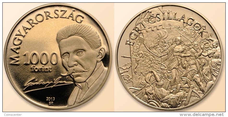 Hungary 1000 Forint 2013 "Geza Gardonyi: The Stars Of Eger" PROOF - Hongarije