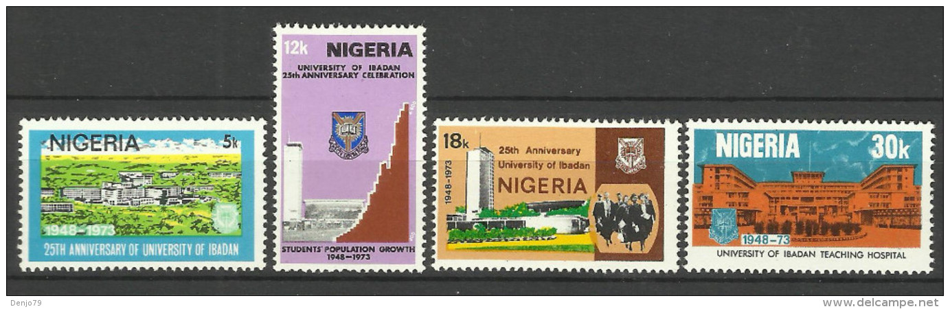 NIGERIA  1973  UNIVERSITY OF IBADAN ANNIVERSARY SET MNH - Nigeria (1961-...)