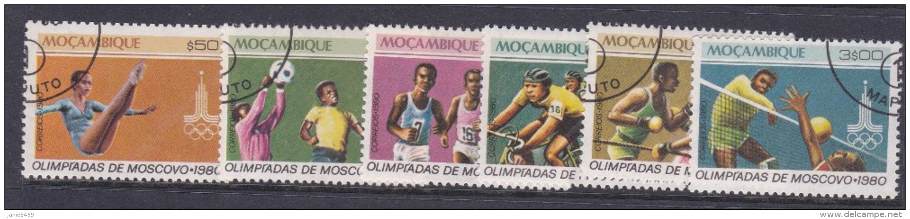 1980 Moscow Mozambique Olympic Set Used - Summer 1980: Moscow