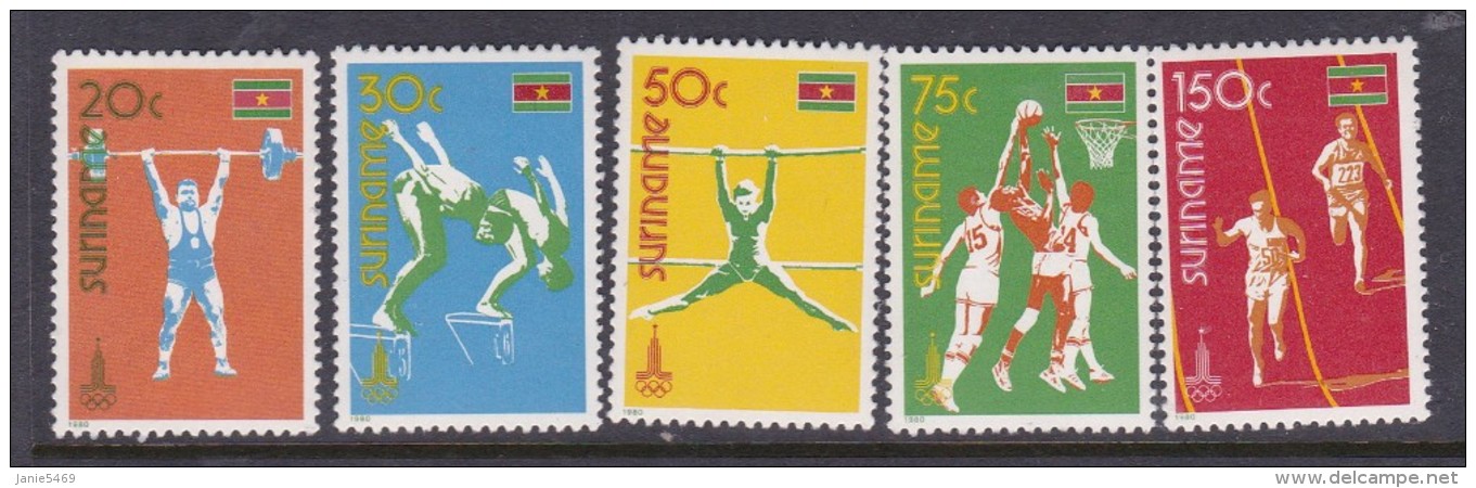 1980 Moscow Suriname Olympic Set MNH - Summer 1980: Moscow