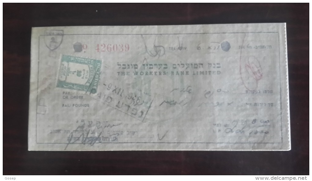 Israel-the Workers Bank Limited-(number Chek-426039)-(22lirot)-1946-(apal) - Israel