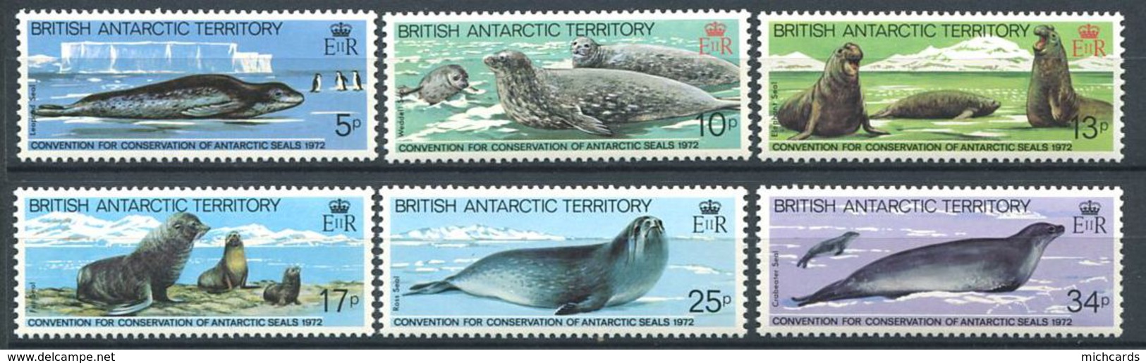 169 ANTARCTIQUE BRITANNIQUE (BAT) 1983 - Yvert 118/23 - Phoque - Neuf ** (MNH) Sans Trace De Charniere - Neufs