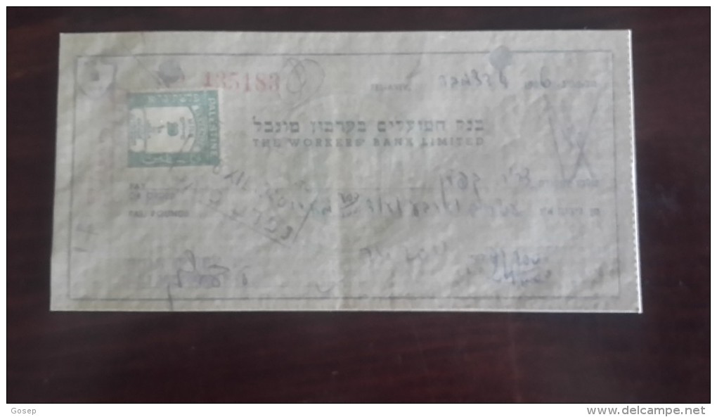 Israel-the Workers Bank Limited-(number Chek-435183)-(24.20lirot)-1946 - Israël