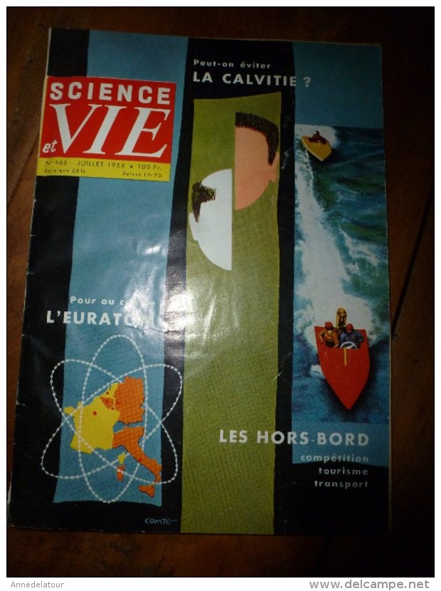 1956 SCIENCE Et VIE N° 466: SOMMAIRE En  2e Photo :Lutte PANTHERE-CHIEN;Marseille;KABOUKI Au Japon;75 Volcans En Amériq - Ciencia