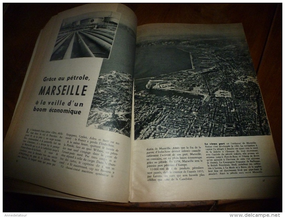 1956 SCIENCE Et VIE N° 466: SOMMAIRE En  2e Photo :Lutte PANTHERE-CHIEN;Marseille;KABOUKI Au Japon;75 Volcans En Amériq - Ciencia
