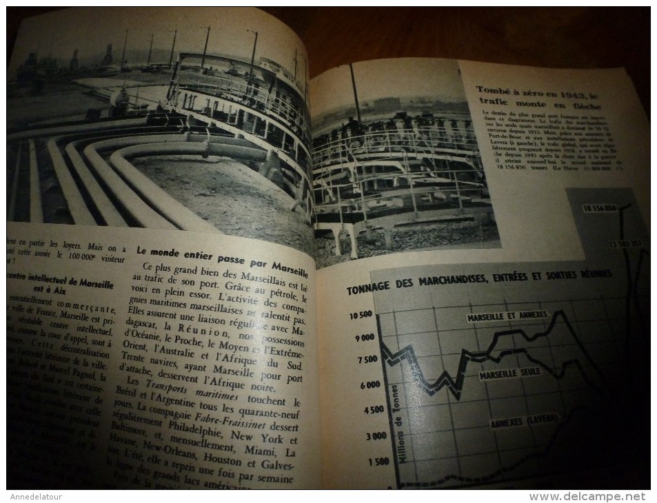 1956 SCIENCE et VIE n° 466: SOMMAIRE en  2e photo :Lutte PANTHERE-CHIEN;Marseille;KABOUKI au Japon;75 volcans en Amériq