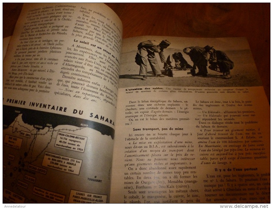 SCIENCE et VIE n° 467: SOMMAIRE en  2e photo :200 hélicoptères pour les paras en Algérie;Iles Lofoten;Matto Grosso..etc