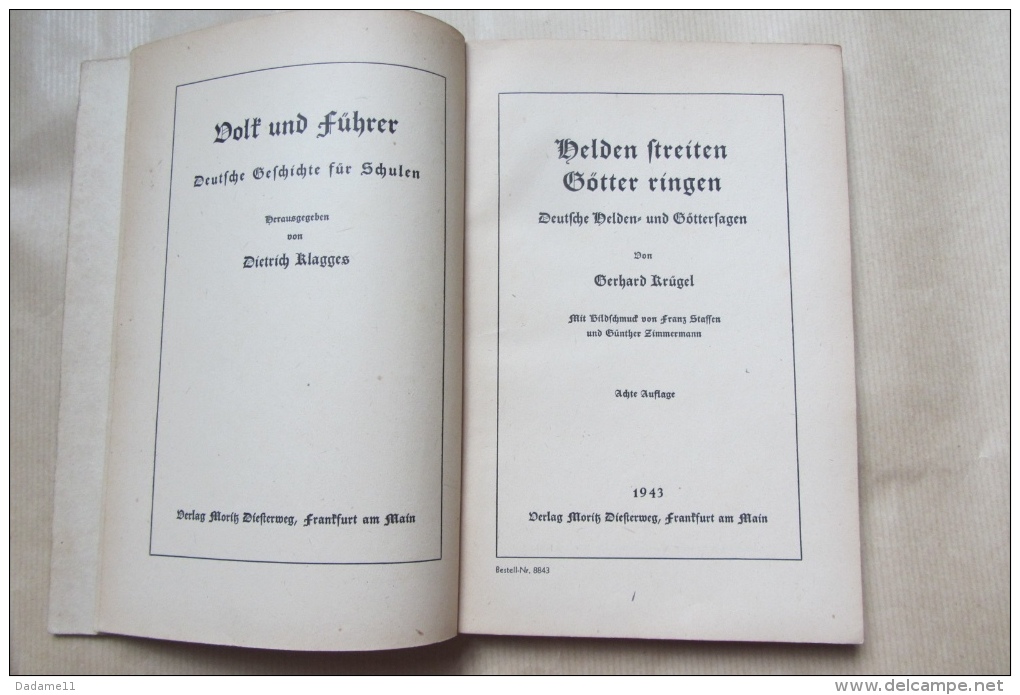 Helden Streiten Götter Ringen Par Gerhard Krügel 116p 1943 - Livres Anciens