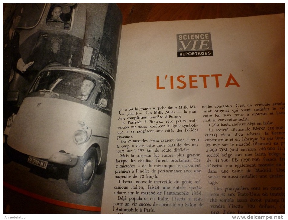 1954 SCIENCE Et VIE --->SOMMAIRE En  2e Photo  Et: Les JUIFS Noirs; Après La Catastrophe D'Orléanville; CARAVELLE..etc - Science