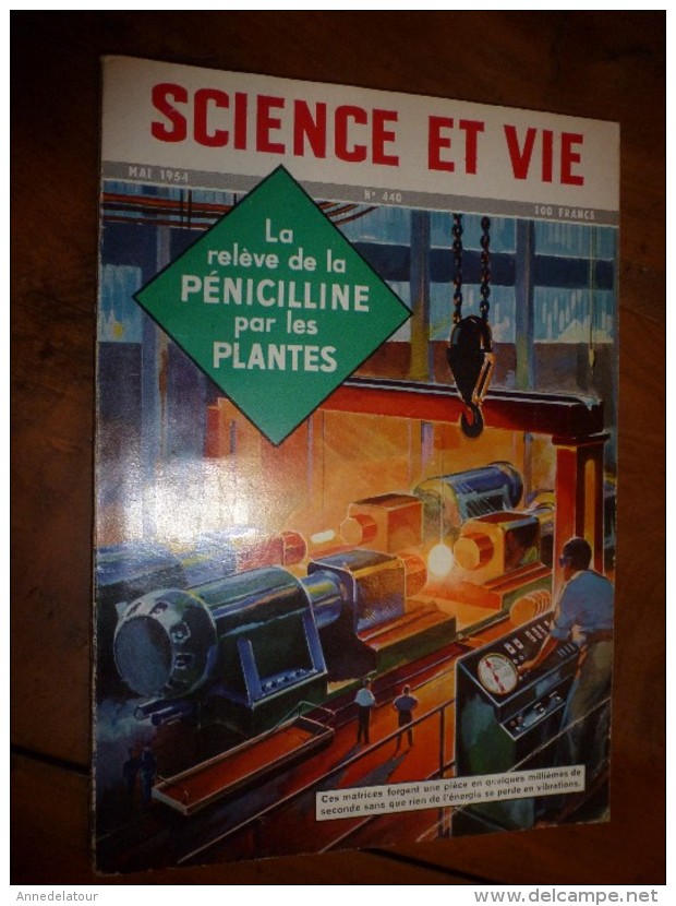 1954 SCIENCE Et VIE --->SOMMAIRE En  2e Photo  Et: FAUSTO COPPI Fabuleux Champion ;Les Autos Miniatures; Cotentin...etc - Science