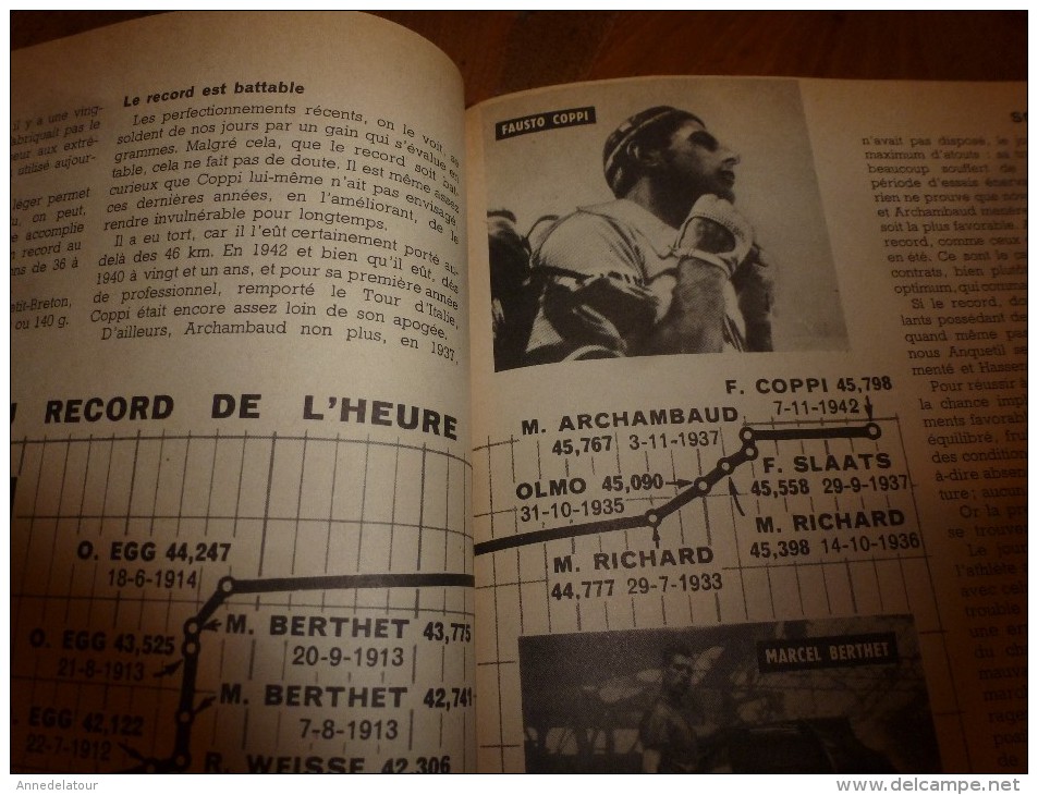 1954 SCIENCE et VIE --->SOMMAIRE en  2e photo  et: FAUSTO COPPI fabuleux champion ;Les autos miniatures; Cotentin...etc