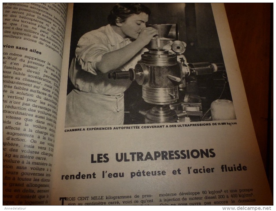 1954 SCIENCE et VIE --->SOMMAIRE en  2e photo  et: Le dressage des CHIENS de GARDE ; Eau oxygénée et énergie atomique