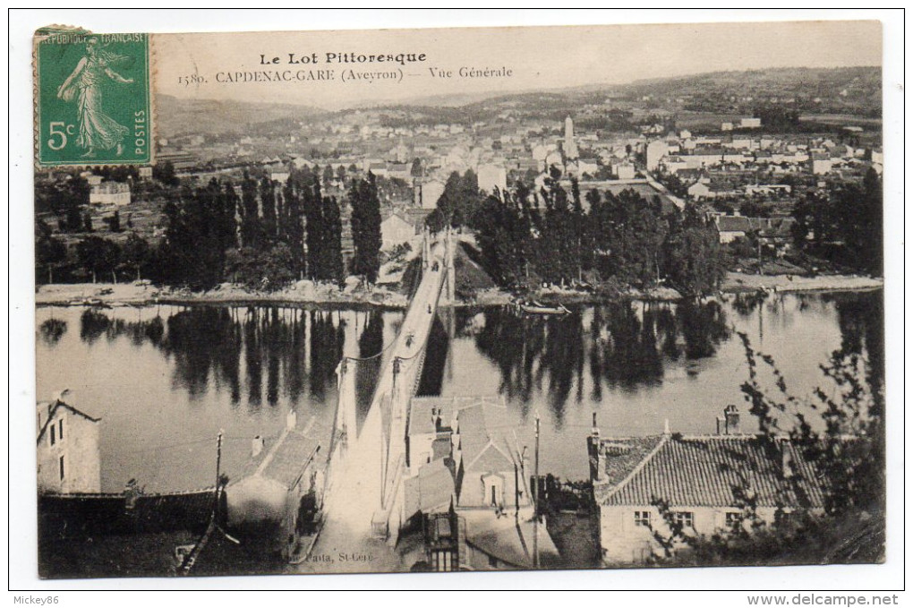 CAPDENAC GARE--1916--Vue Générale ( Pont ) N° 1580 éd Paita......à Saisir--cachet Jarnac-16 - Autres & Non Classés