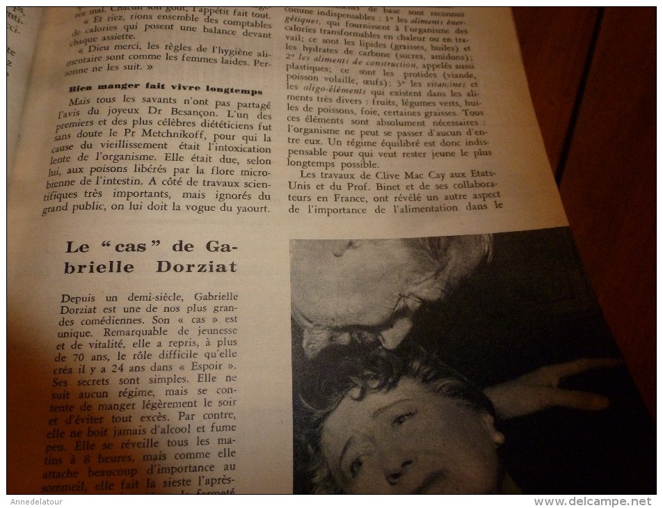 1954 SCIENCE et VIE --->SOMMAIRE en  2e photo  et:  ISRAËL ; Extraordinaire ESCARGOT; Pour ne pas vieillir..etc