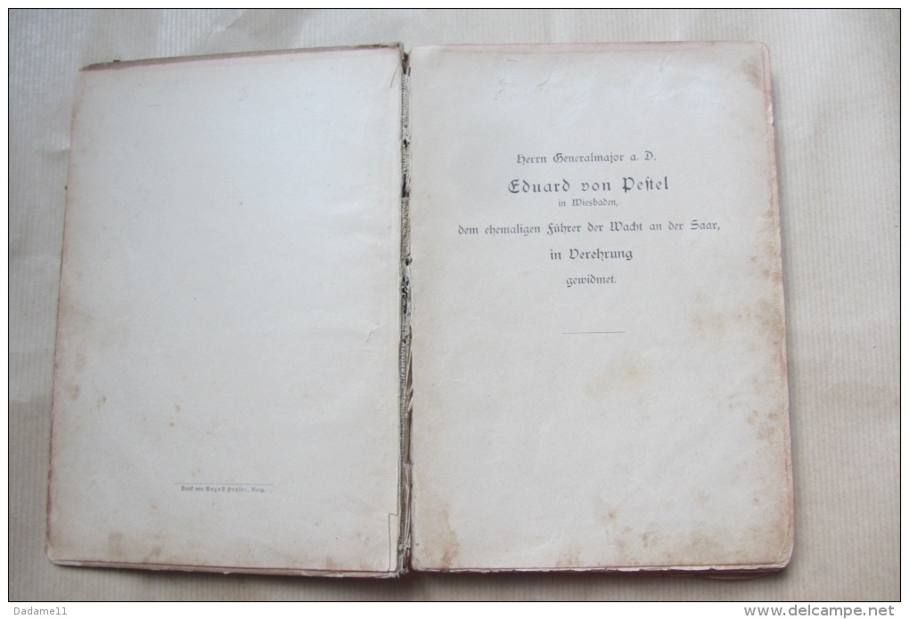 Saarbrücker Kriegschronik 1870 Saarbrücken   Von Lindner In Leipzig 278 Pages  Spicheren 1902 - Alte Bücher