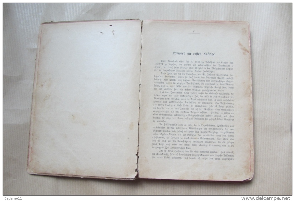 Saarbrücker Kriegschronik 1870 Saarbrücken   Von Lindner In Leipzig 278 Pages  Spicheren 1902 - Alte Bücher