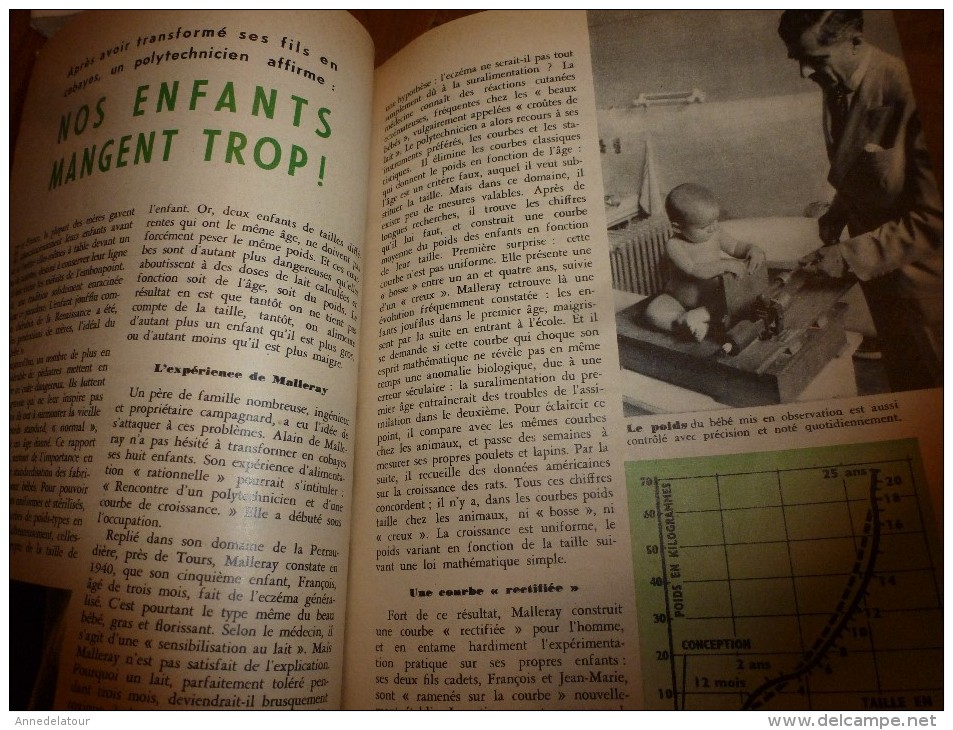 1955 SCIENCE et VIE --->SOMMAIRE en  2e photo  et:  Notre avenir atomique; Cognac et Whisky; Elever so enfant..etc