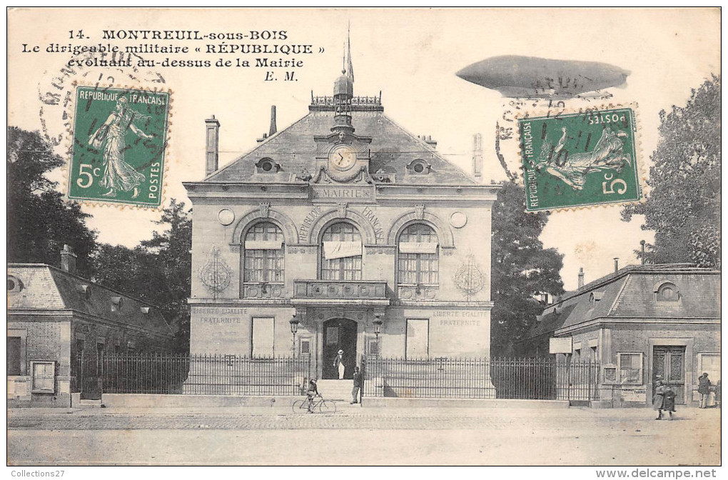 93-MONTREUIL-SOUS-BOIS- LE DIRIGEABLE MILITAIRE "REPUBLIQUE" - Montreuil