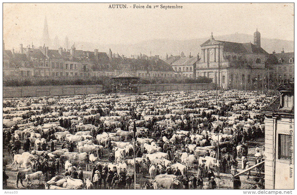 4546. CPA 71 AUTUN. FOIRE DU 1er SEPTEMBRE - Autun