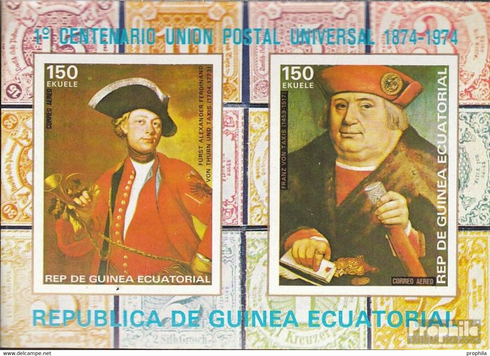 Äquatorialguinea Block110 (kompl.Ausg.) Postfrisch 1974 100 Jahre Weltpostverein - Äquatorial-Guinea