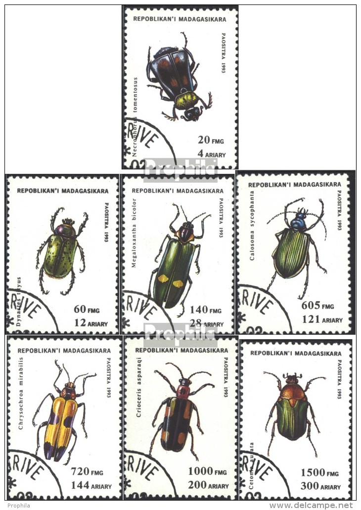 Madagaskar 1656-1662 (kompl.Ausg.) Gestempelt 1994 Käfer - Madagaskar (1960-...)