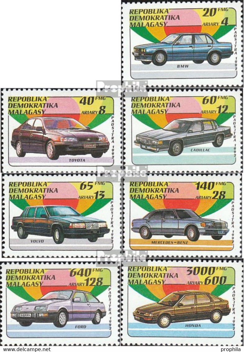 Madagaskar 1404-1410 (kompl.Ausg.) Postfrisch 1993 Automobile - Madagaskar (1960-...)