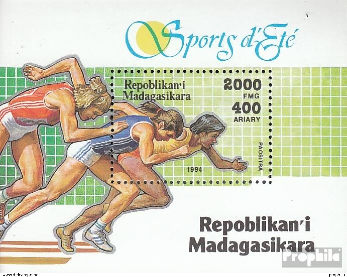 Madagaskar Block262 (kompl.Ausg.) Postfrisch 1994 Olympische Sportarten - Madagaskar (1960-...)