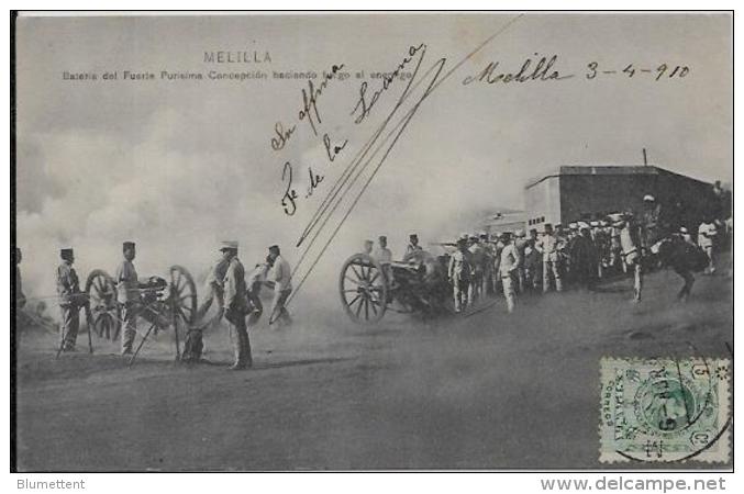 CPA Espagne Campagne De Melilla 1909 Circulé - Melilla