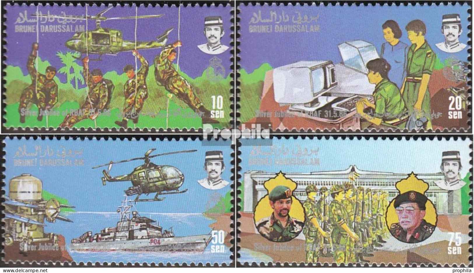 Brunei 339-342 (kompl.Ausg.) Postfrisch 1986 Königliche Streitkräfte - Brunei (1984-...)