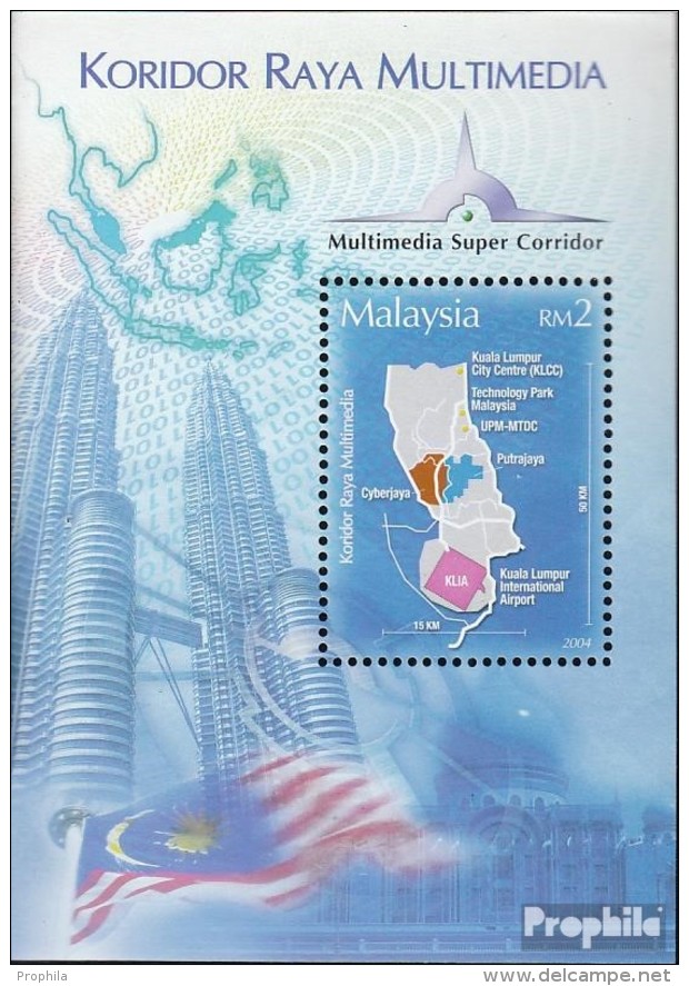 Malaysia Block86A (kompl.Ausg.) Postfrisch 2004 Multimedia Super Corridor - Malasia (1964-...)