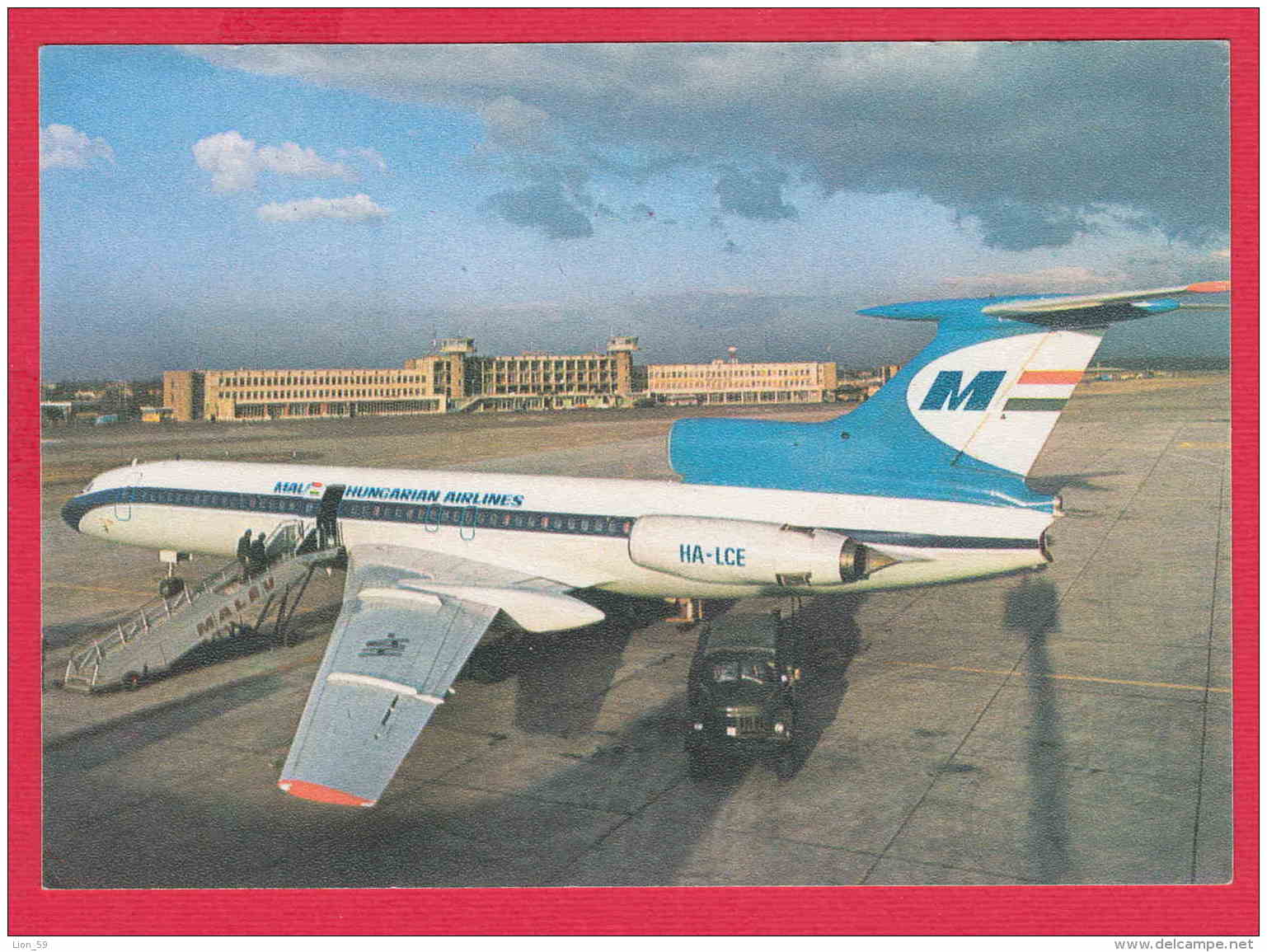 216165  / Budapest AIRPORT - MALEV Hungarian Airlines Airline Company , Tupolev Tu-154 , Hungary Ungarn Hongrie Ungheria - 1946-....: Moderne