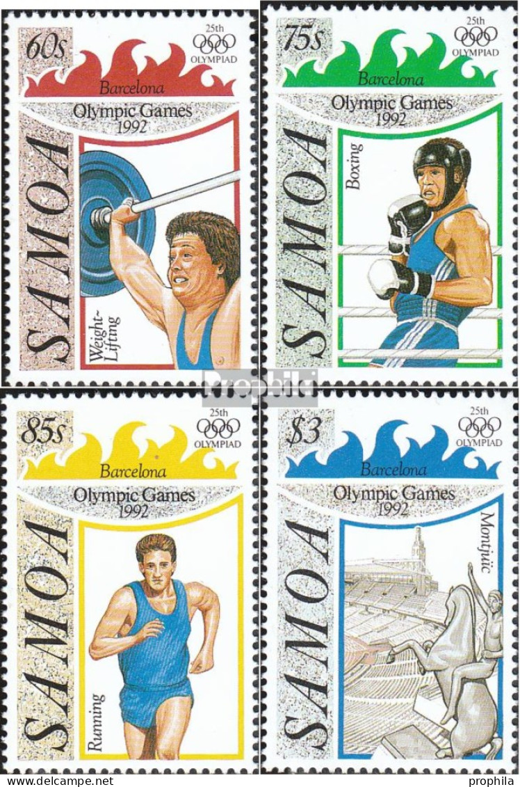 Samoa 738-741 (kompl.Ausg.) Postfrisch 1992 Olympische Sommerspiele 92 - Samoa