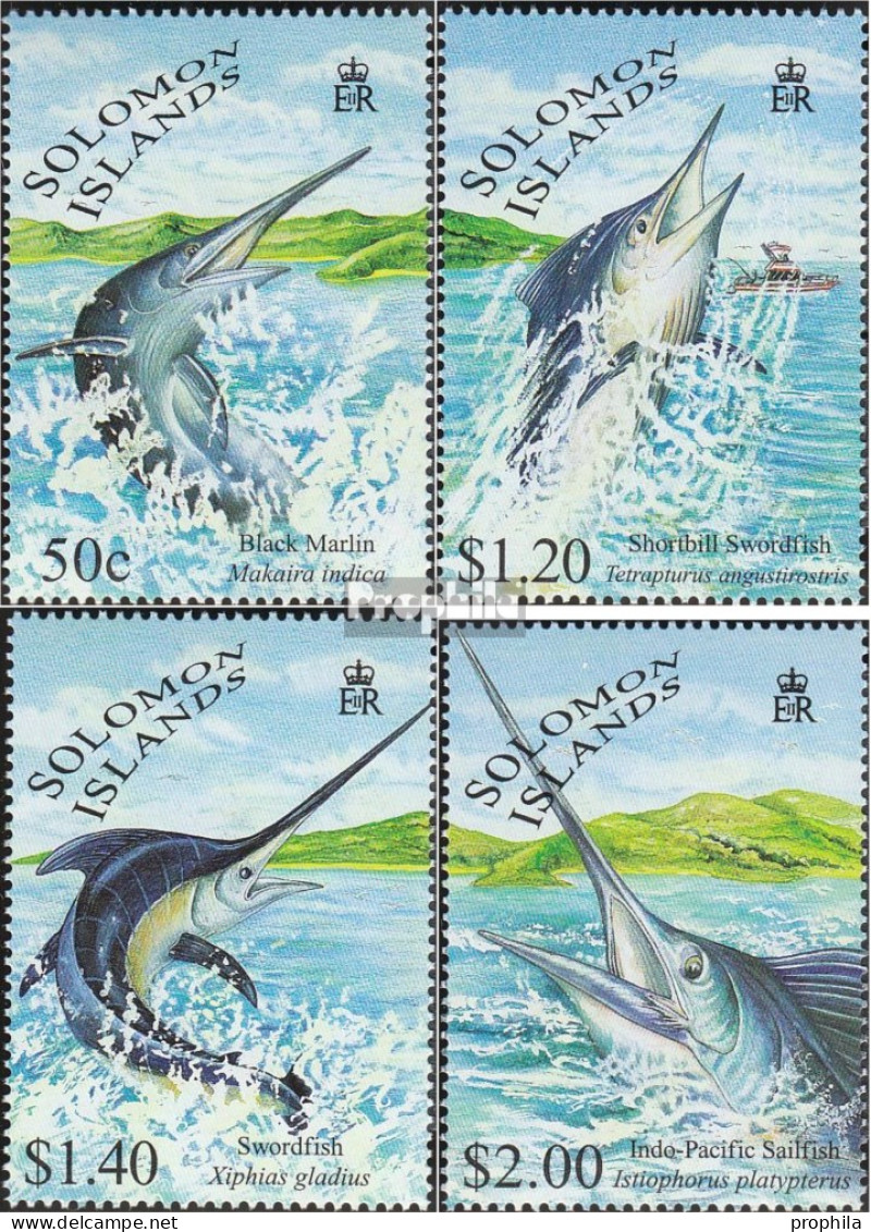 Salomoninseln 958-961 (kompl.Ausg.) Postfrisch 1998 Schwert- Und Fächerfische - Solomon Islands (1978-...)