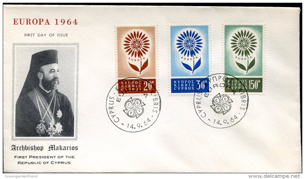 9073 Cyprus,  Fdc  Europa 1964 - Covers & Documents