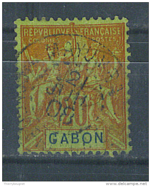 VEND BEAU TIMBRE DU GABON N°22 , CACHET "MAYUMBA" !!!! - Segnatasse