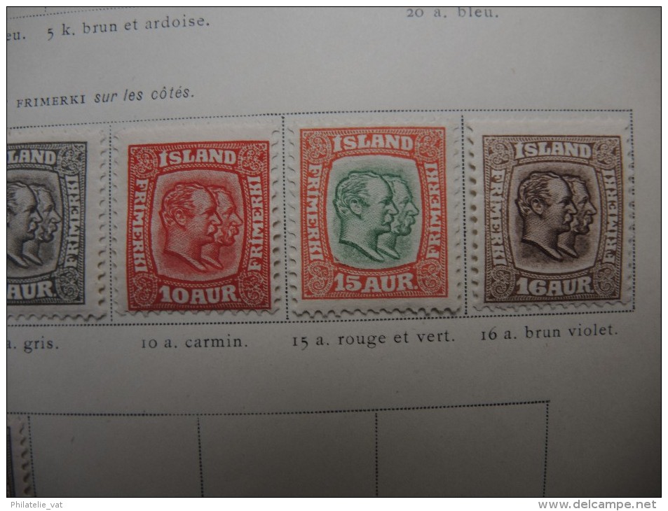 ISLANDE - Collection avec de nombreux neufs première charnière - Bonnes valeurs - A voir - P20330