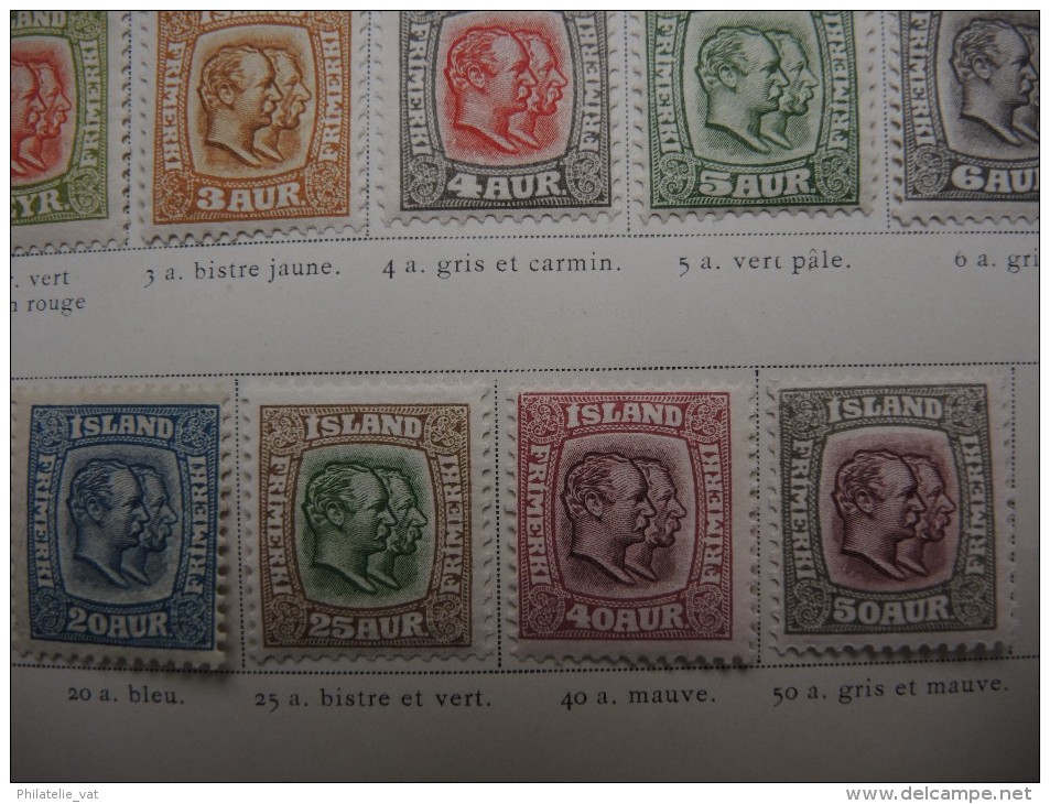 ISLANDE - Collection avec de nombreux neufs première charnière - Bonnes valeurs - A voir - P20330