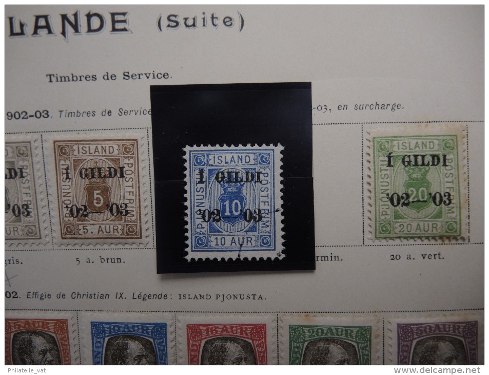 ISLANDE - Collection avec de nombreux neufs première charnière - Bonnes valeurs - A voir - P20330