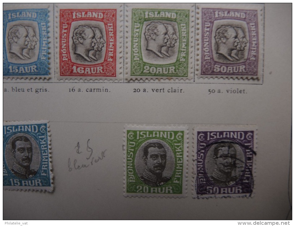 ISLANDE - Collection avec de nombreux neufs première charnière - Bonnes valeurs - A voir - P20330