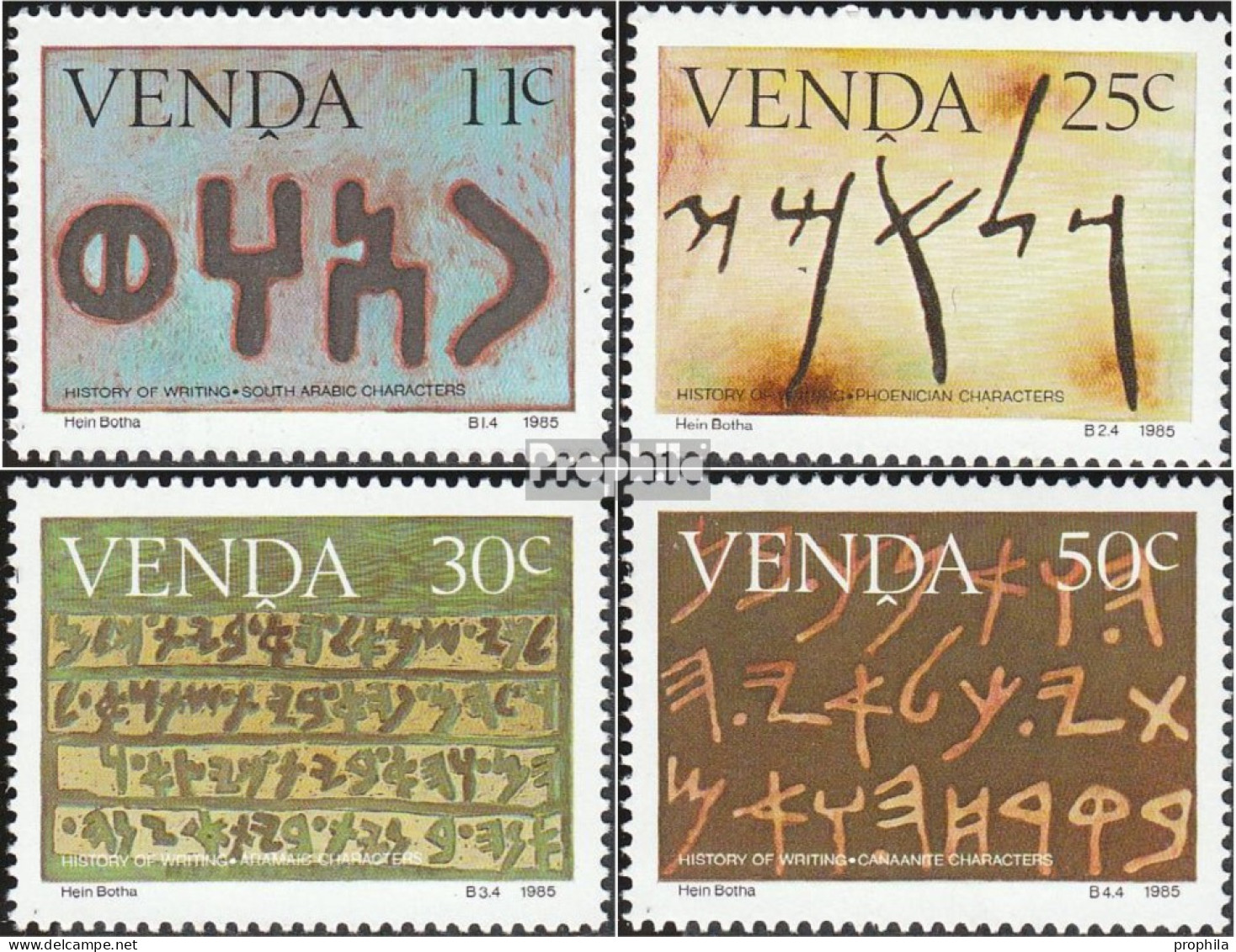 Südafrika - Venda 107-110 (kompl.Ausg.) Postfrisch 1985 Geschichte Der Schrift - Venda