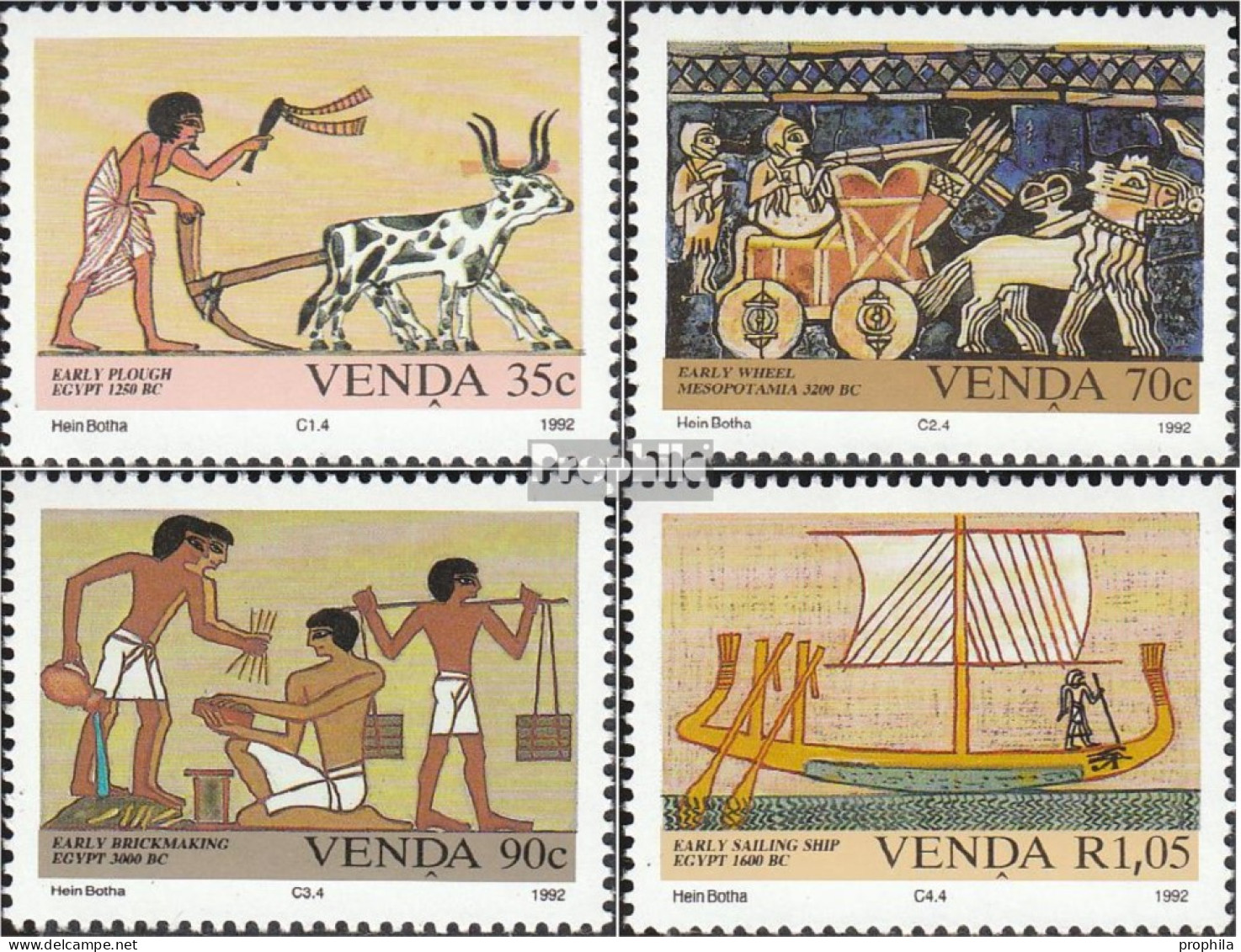 Südafrika - Venda 242-245 (kompl.Ausg.) Postfrisch 1992 Erfindungen - Venda