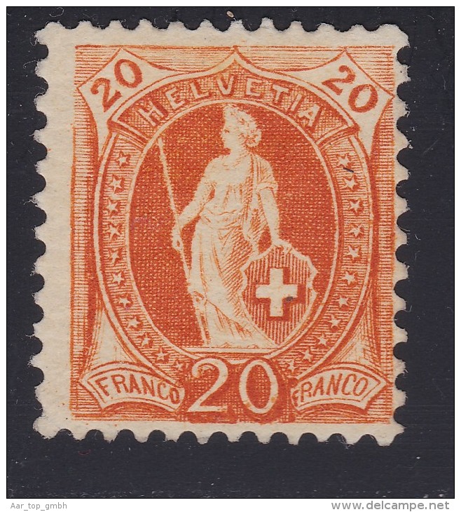 Schweiz Stehende Helvetia 20Rp Zu#66D ** Postfrisch - Unused Stamps