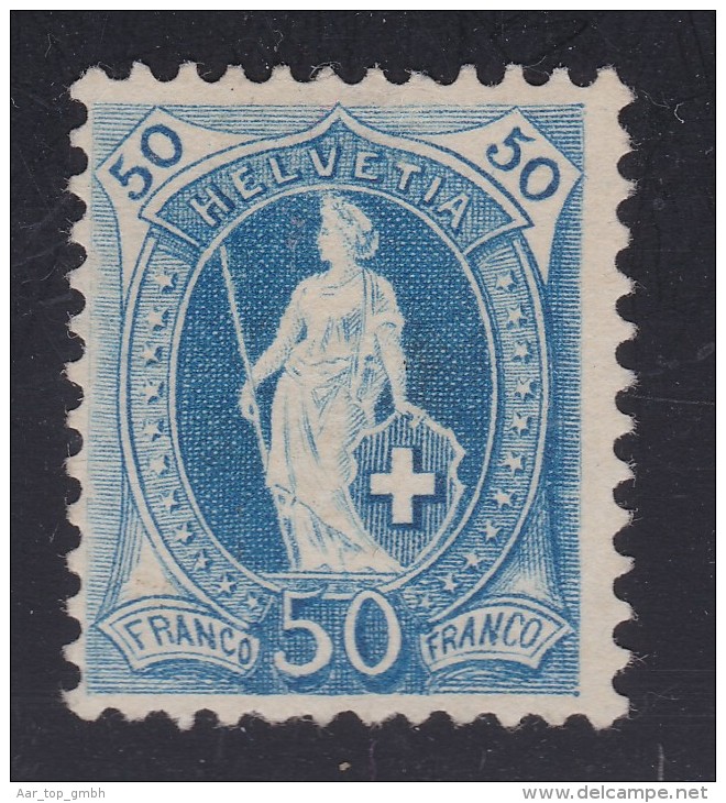 Schweiz Stehende Helvetia 50Rp Zu#70A * Teile Original Gummi - Neufs