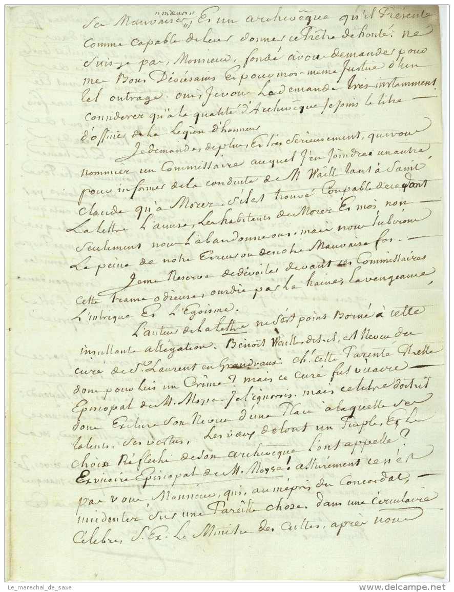 LE COZ, Claude (Plonevez-Porzay 1740-1815). Évêque Constitutionnel D&rsquo;Ille-et-Vilaine, Député à L&rsquo;Assemblée L - Manuskripte