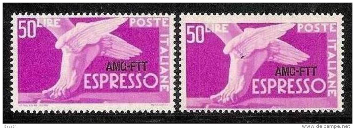 1952 Italia Italy Trieste A  ESPRESSO DEMOCRATICA 50 Lire 2 Serie MNH** EXPRESS - Exprespost