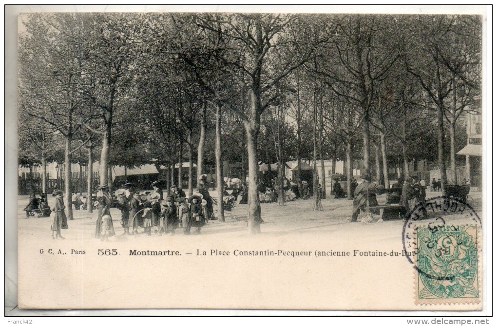 75. Paris. Montmartre. La Place Constantin Pecqueur - Distretto: 19