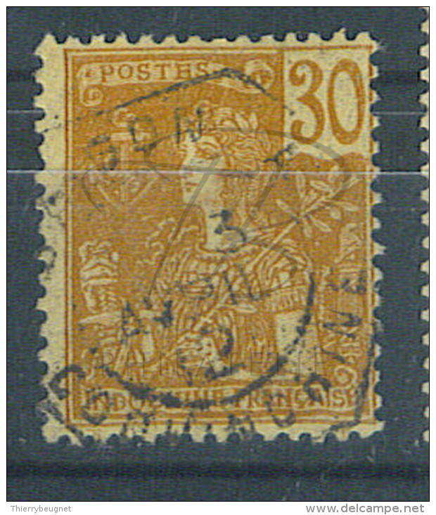 VEND BEAU TIMBRE D´INDOCHINE N°32 , CACHET HEXAGONAL DE BUREAU AUXILIAIRE "SAIGON A" !!!! - Oblitérés