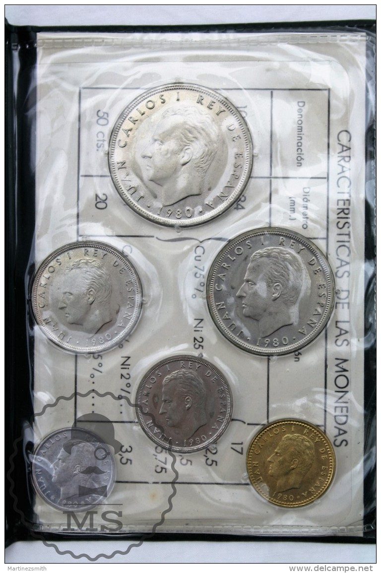 Spain Juan Carlos I Mint Coins 1982 FIFA World Cup Set - 100, 50, 25, 5, 1, Pesetas &amp; 50 Cts. By Spanish Royal Mint - Münz- Und Jahressets