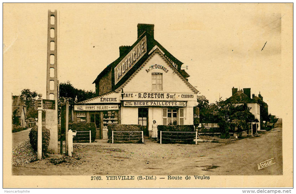Yerville : Café Creton - Biere Paillette - Yerville